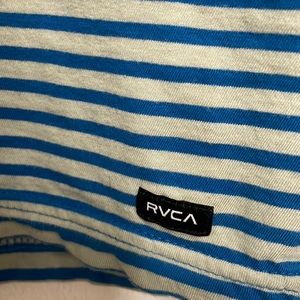Grey and blue stripped tshirt, RVCA, size- M